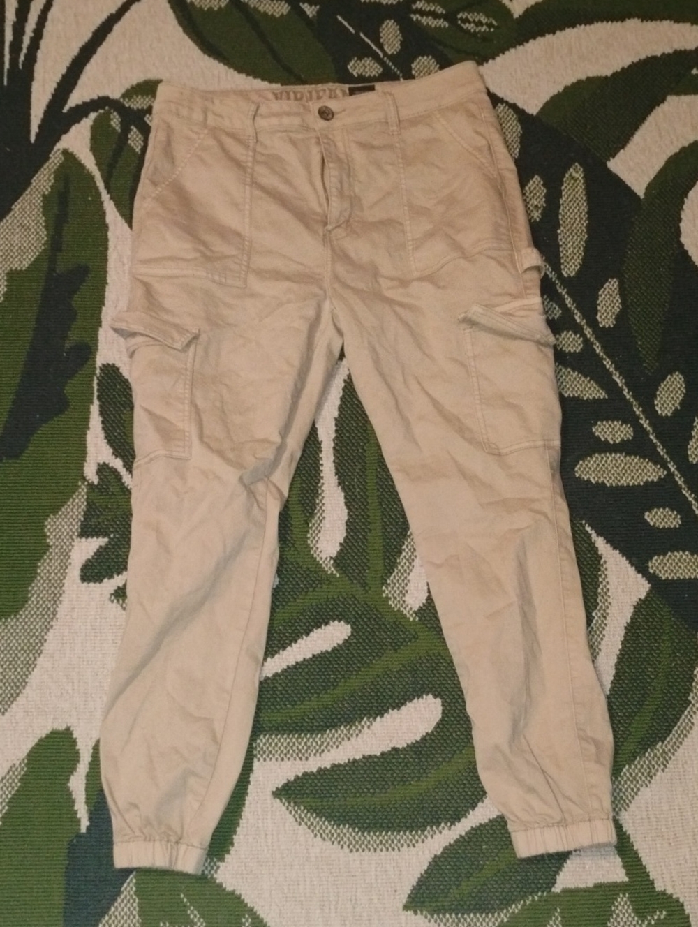 VIP Beige Cargo Joggers with Utility Pockets